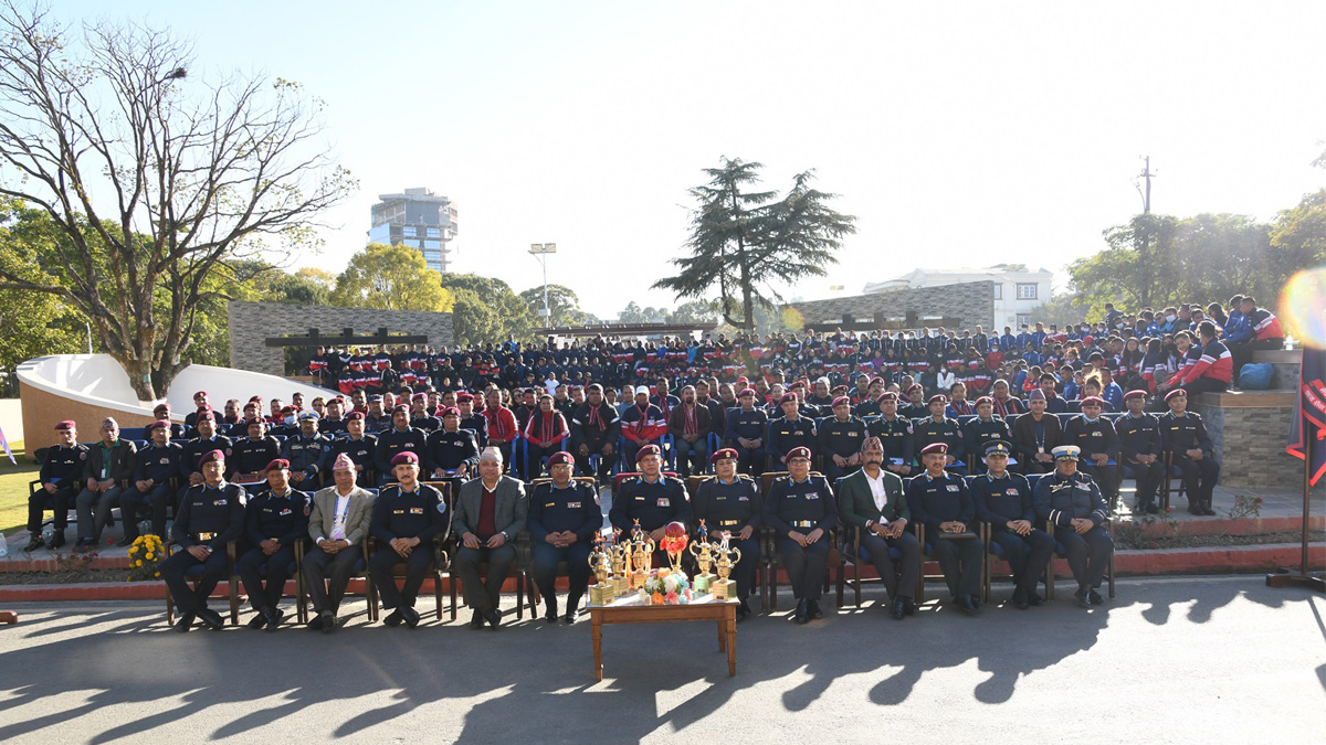 नवौं राष्ट्रिय खेलकुदमा पदक जित्ने प्रहरीका खेलाडी र अफिसियल सम्मानित