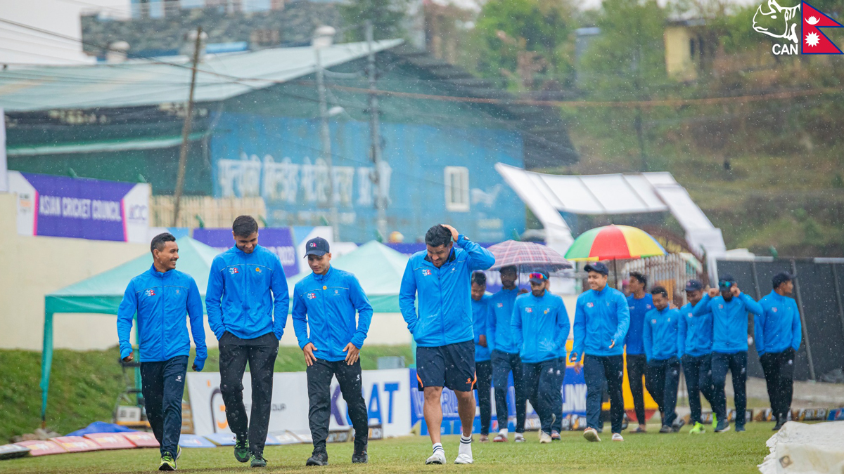 वर्षाका कारण नेपाल र साउदी अरबबीचको खेल रद्द, नेपाल सेमिफाइनल प्रवेश
