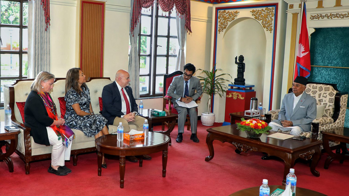 राष्ट्रपति पौडेलसँग अमेरिकी संसदीय प्रतिनिधिमण्डलको भेटवार्ता