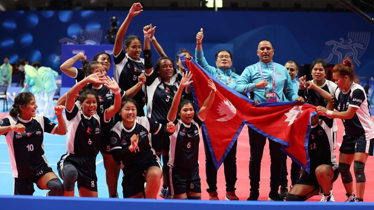एशियाली खेलकुद : महिला कबड्डीमा नेपाल पदकनजिक