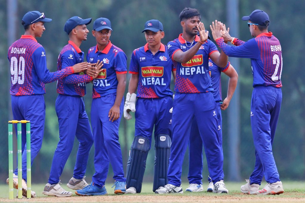 यूएईलाई ५ विकेटले पराजित गर्दै नेपाल विजयी