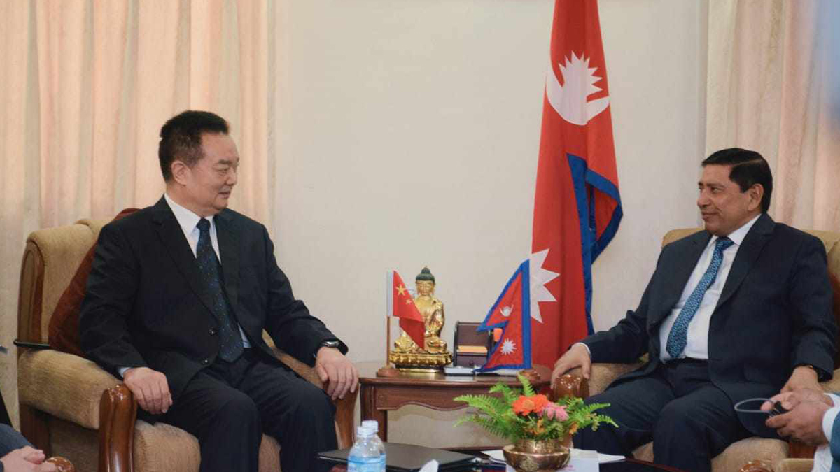 उपप्रधानमन्त्री श्रेष्ठ र चिनियाँ कम्युनिष्ट पार्टीका तिब्बत सेक्रेटरीबीच भेटवार्ता