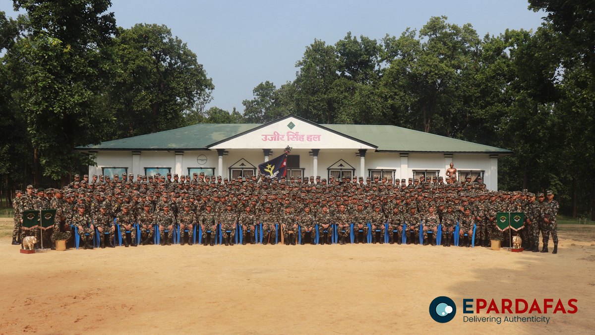 नेपाल-भारत संयुक्त सैन्य अभ्यासमा सहभागी हुन नेपाली सेनाको टाेली भारत प्रस्थान