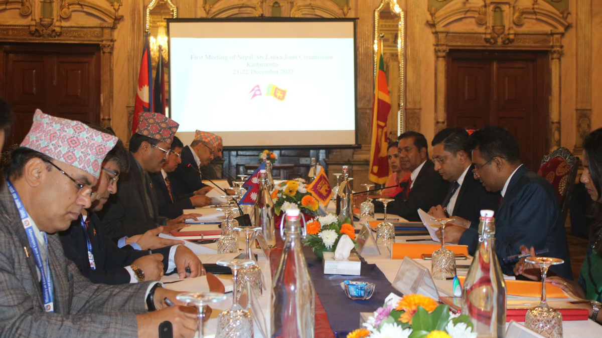 नेपाल-श्रीलंका संयुक्त आयोगको बैठकमा व्यापार तथा लगानीबारे छलफल