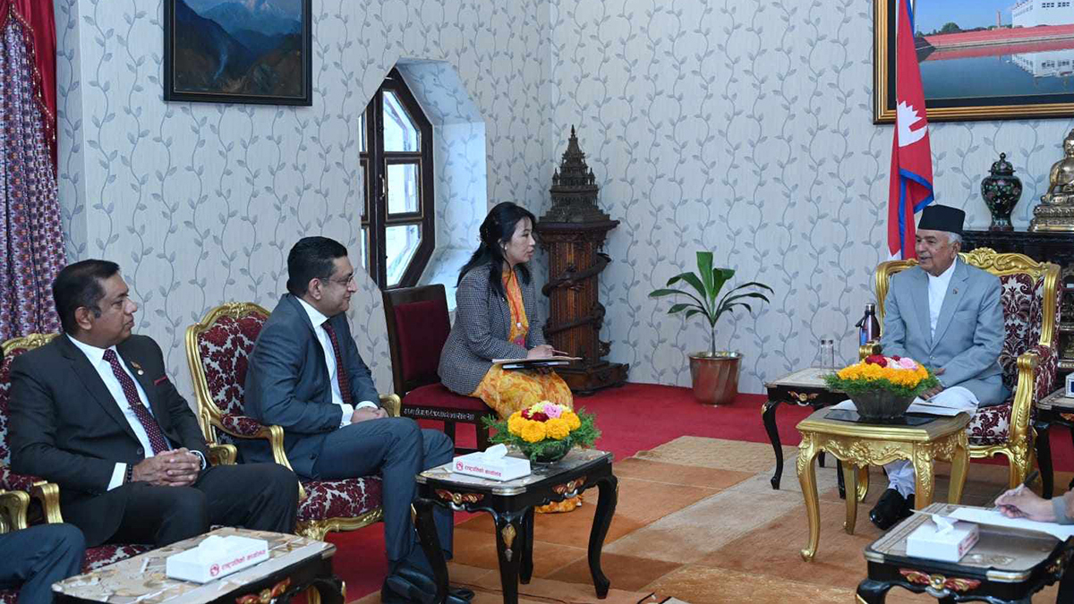 राष्ट्रपति पौडेलसँग श्रीलंकाका विदेशमन्त्रीको भेटवार्ता