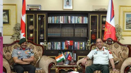 प्रधान सेनापति शर्मा र भारतीय लेफ्टिनेन्ट जनरल नायरबिच भेटवार्ता