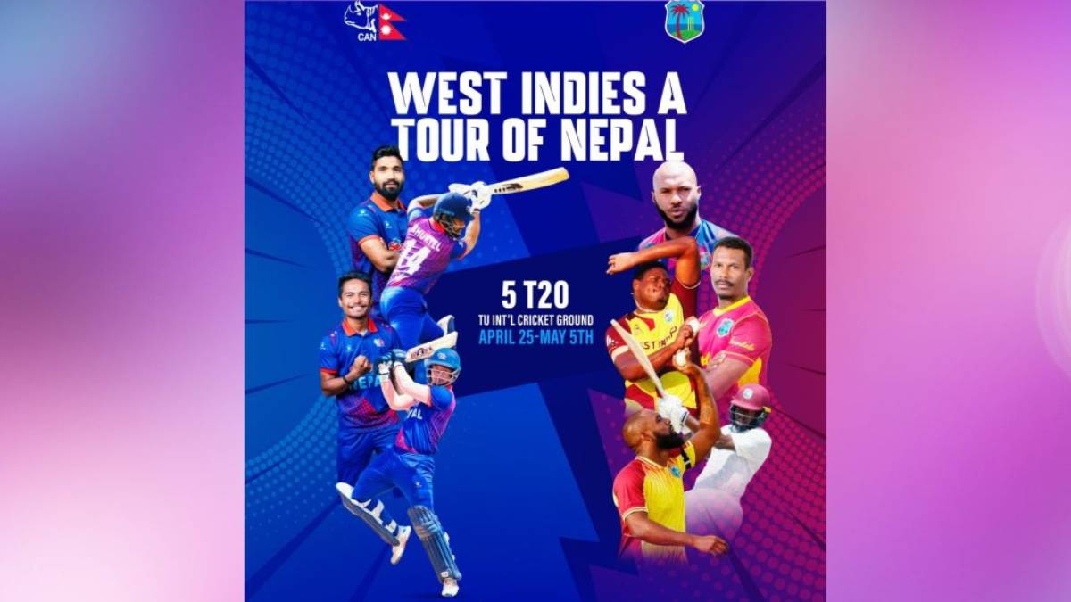 नेपाल र वेस्टइन्डिज ए बीचको खेल तालिका सार्वजनिक