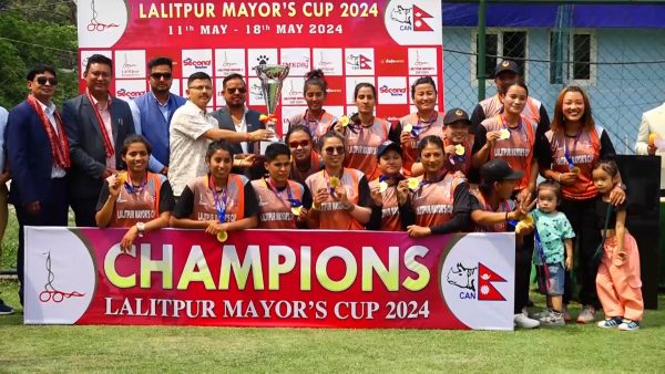 ललितपुर मेयर कप महिला क्रिकेट : लगातार चौथो पटक एपिएफ च्याम्पियन